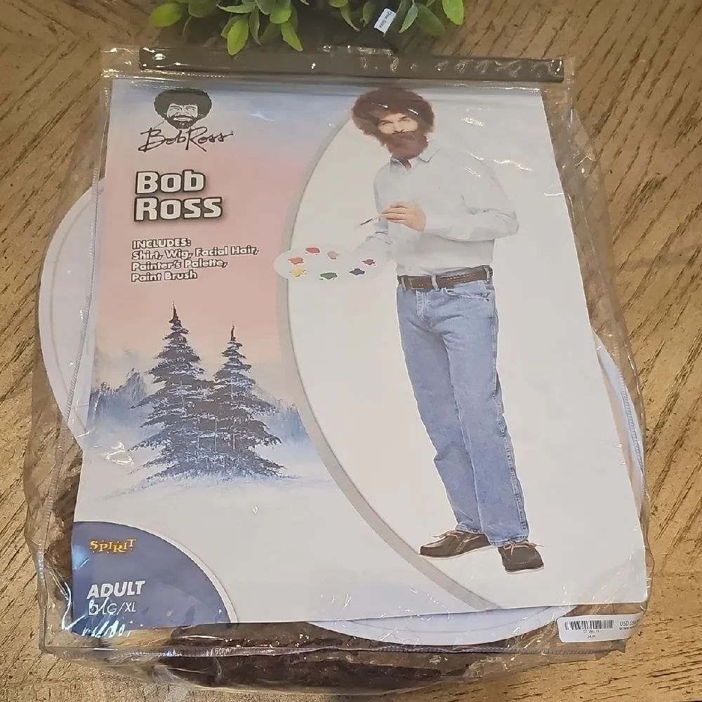 Bob Ross Costume Kit One Size New Never Used
